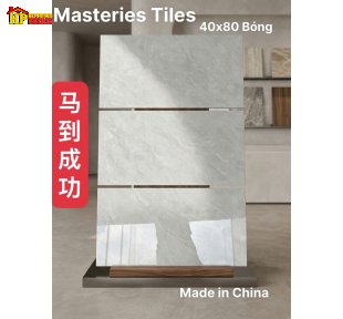 GẠCH ỐP TƯỜNG 40X80 MÀU XÁM GHI VÂN ĐÁ MỜ ẢO NHẬP KHẨU CAO CẤP