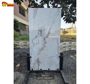 GẠCH LÁT NỀN 60X120 MÀU TRẮNG CẨM THẠCH ĐƯỜNG VÂN RẠN DẬP DỒN TÁO BẠO NHẬP KHẨU CAO CẤP