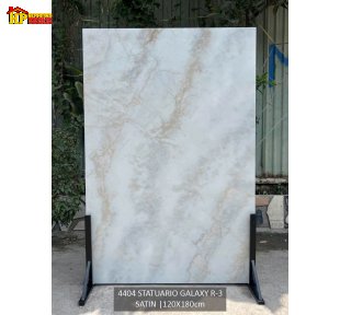 GẠCH LÁT NỀN 120X180 VÂN ĐÁ CẨM THẠCH STATUARIO VỚI CÁC ĐƯỜNG VÂN LỚN MÀU MẬT ONG PHA CHÚT XÁM KHÓI NHẬP KHẨU CAO CẤP
