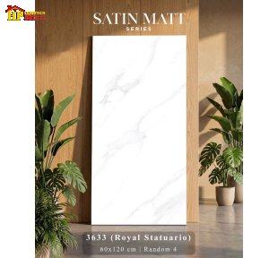 GẠCH LÁT NỀN 60X120 SẮC TRẮNG TINH KHÔI MỜ MỊN HỌA TIẾT VÂN ĐÁ CẨM THẠCH HOÀNG GIA NHẬP KHẨU CAO CẤP