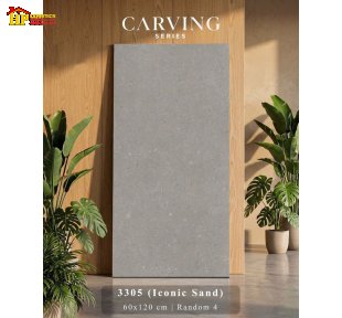 GẠCH LÁT NỀN 60X120 SẮC XÁM CÁT TRUNG TÍN HIỆU ỨNG CAVING ĐỘC ĐÁO NHẬP KHẨU CAO CẤP