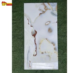 GẠCH LÁT NỀN 60X120 SẮC MÀU TRẮNG VÂN ĐÁ MÃ NÃO VỚI DÃI VÂN LOANG MÀU VÀNG HỔ PHÁCH NHẬP KHẨU CAO CẤP