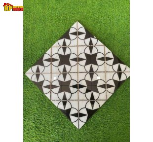 GẠCH TRANG TRÍ 30X30 KẾT HỢP 2 MÀU TRẮNG ĐEN HỌA TIẾT ĐAN XEN KẾT HỢP THÀNH BÔNG NHẬP KHẨU CAO CẤP