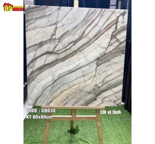 GẠCH LÁT NỀN 80X80 SẮC MÀU TRẮNG KEM ĐAN XEN CÁC DẢI VÂN MÀU NÂU SOCOLA VÂN ĐÁ DÒNG CHẢY NHẬP KHẨU 