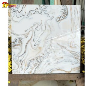GẠCH LÁT NỀN 60X60 SẮC MÀU TRẮNG KEM ĐAN XEN DẢI VÂN XÁM GHI,NÂU VÀ VÀNG HỔ PHÁCH DÒNG CUỘN NHẬP KHẨU