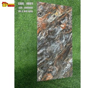 GẠCH ỐP TƯỜNG 40X80 CẨM THẠCH BIẾN CHẤT CỔ ĐẠI GIỮA ĐEN HUYỀN BÍ VÀ XÁM NÂU KHẮC KIM NHẬP KHẨU CAO CẤP