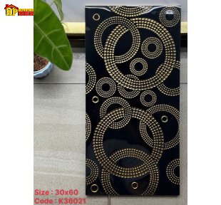 GẠCH TRANG TRÍ 30X60 SẮC MÀU ĐEN HỌA TIẾT VÒNG TRÒN ĐỒNG TÂM LIÊN HOÀN KHẮC KIM NHẬP KHẨU CAO CẤP