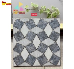 GẠCH TRANG TRÍ 30X30 MÀU XÁM TRẮNG KẾT HỢP ĐAN XEN HÌNH THOI VÂN ĐÁ KHẮC KIM NHẬP KHẨU CAO CẤP