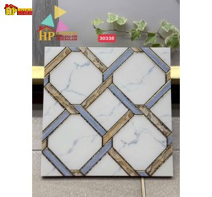 GẠCH TRANG TRÍ 30X30 SẮC MÀU TRẮNG VÂN KHÓI HỌA TIẾT HÌNH THOI ĐAN XEN KHẮC KIM NHẬP KHẨU CAO CẤP
