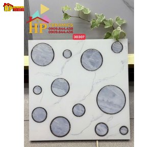 GẠCH TRANG TRÍ 30X30 SẮC MÀU TRẮNG VÂN KHÓI HỌA TIẾT BONG BÓNG XÁM KHẮC KIM BẠC NHẬP KHẨU CAO CẤP