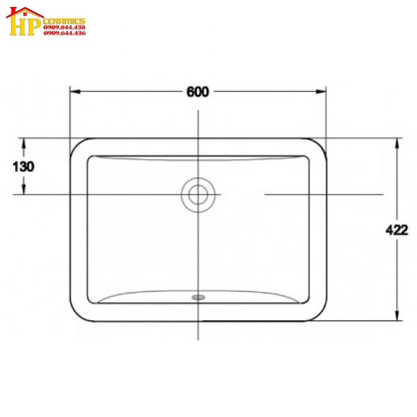 CHẬU LAVABO ÂM BÀN AMERICAN STANDARD WP-0440 CHÍNH HÃNG