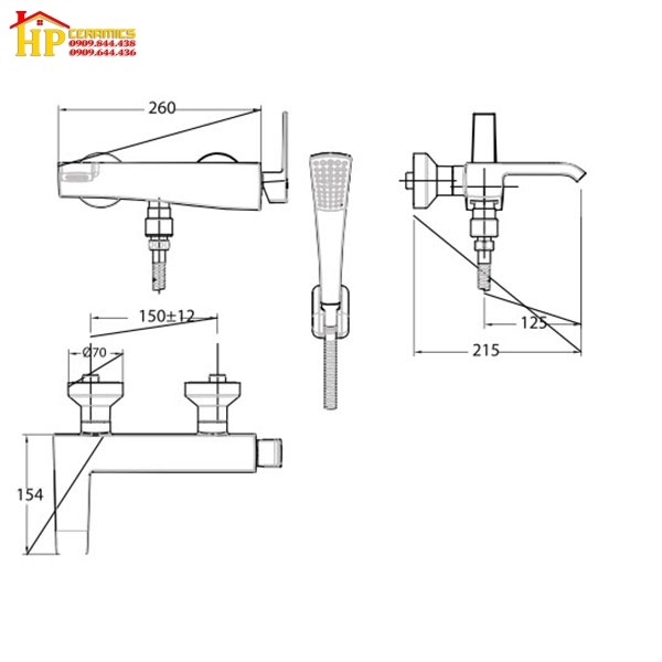 SEN TẮM NÓNG LẠNH AMERICAN STANDARD WF-0611 CHÍNH HÃNG