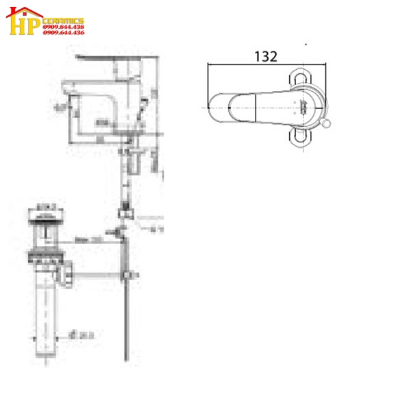 VÒI LAVABO NÓNG LẠNH AMERICAN STANDARD  WF-0701 CHÍNH HÃNG