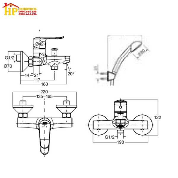 SEN TẮM NÓNG LẠNH AMERICAN STANDARD WF-0711 CHÍNH HÃNG