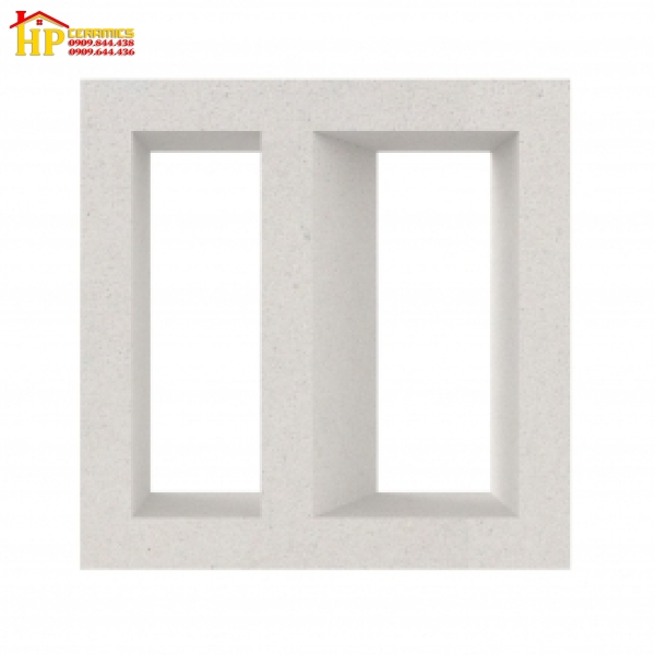 GẠCH BÔNG GIÓ 20X20 TRANG TRÍ HOA VĂN 2 CHỮ NHẬT 040 CAO CẤP GIÁ RẺ