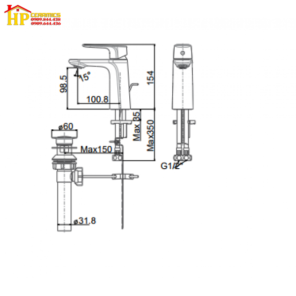 VÒI LAVABO NÓNG LẠNH AMERICAN STANDARD WF-1701 CHÍNH HÃNG