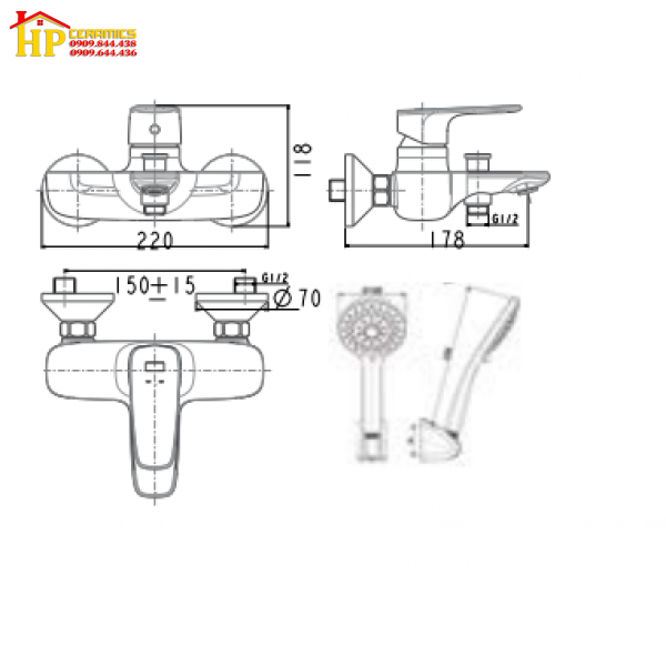 SEN TẮM NÓNG LẠNH AMERICAN STANDARD WF-1711 CHÍNH HÃNG