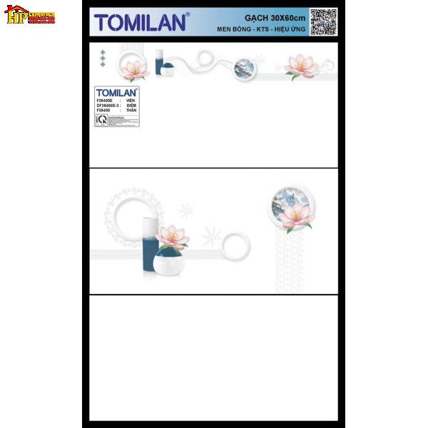 GẠCH ỐP TƯỜNG 30X60 SẮC MÀU TRẮNG TRƠN ĐIỂM HỌA TIẾT BÌNH HOA NGHỆ THUẬT VỚI NHỮNG HOA SEN MÀU HỒNG CAO CẤP GIÁ RẺ