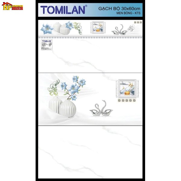 GẠCH ỐP TƯỜNG 30X60 SẮC MÀU TRẮNG VÂN KHÓI ĐIỂM BÌNH BÔNG TRẮNG CẮM NHÀNH HOA MỘC LAN XANH CAO CẤP GIÁ RẺ