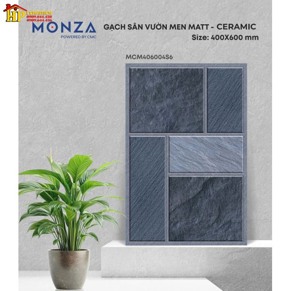 GẠCH LÁT SÂN 40X60 SẮC MÀU XÁM HỌA TIẾT VÂN ĐÁ GHÉP KẾT HỢP VÂN ĐÁ XÉO CAO CẤP  GIÁ RẺ