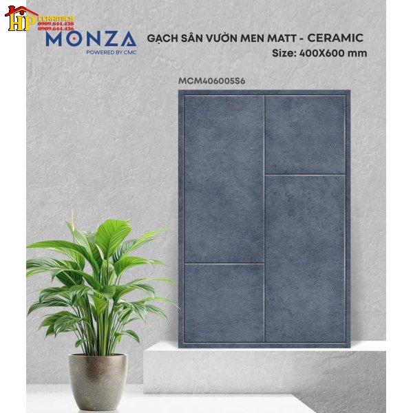 GẠCH LÁT SÂN 40X60 SẮC MÀU XÁM HỌA TIẾT VÂN ĐÁ GHÉP MỘC MẠC CAO CẤP GIÁ RẺ