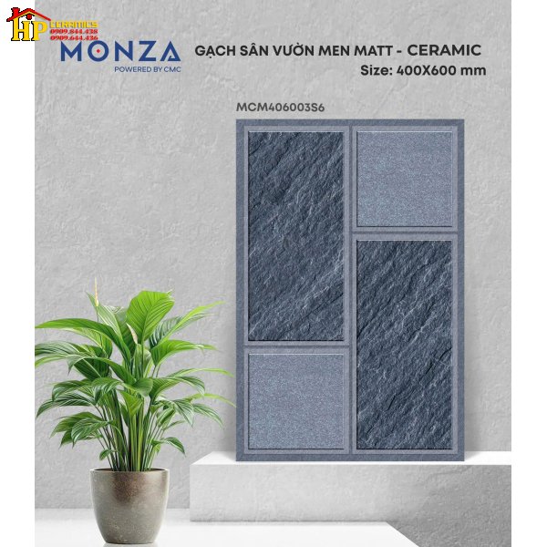 GẠCH LÁT SÂN 40X60 SẮC MÀU XÁM ĐẬM LỢT HỌA TIẾT CHỮ NHẬT ĐAN XEN VÂN ĐÁ XÉO CAO CẤP GIÁ RẺ