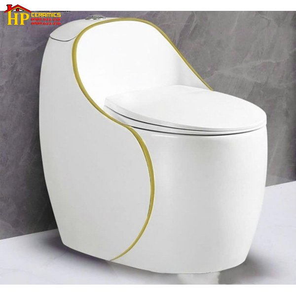 BÀN CẦU KHỐI QUẢ TRỨNG TRẮNG CHỈ VÀNG THÂN CAO GIÁ RẺ