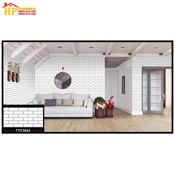 GẠCH ỐP TƯỜNG 30X60 TRANG TRÍ Ô CHỮ NHẬT VÂN KHÓI 3608 CAO CẤP GIÁ RẺ
