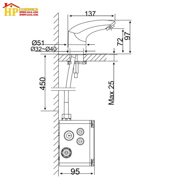 VÒI LAVABO CẢM ỨNG AMERICAN STANDARD WF-8611 CHÍNH HÃNG