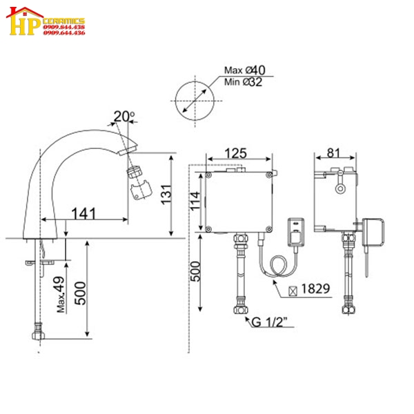 VÒI LAVABO CẢM ỨNG AMERICAN STANDARD WF-8815 CHÍNH HÃNG