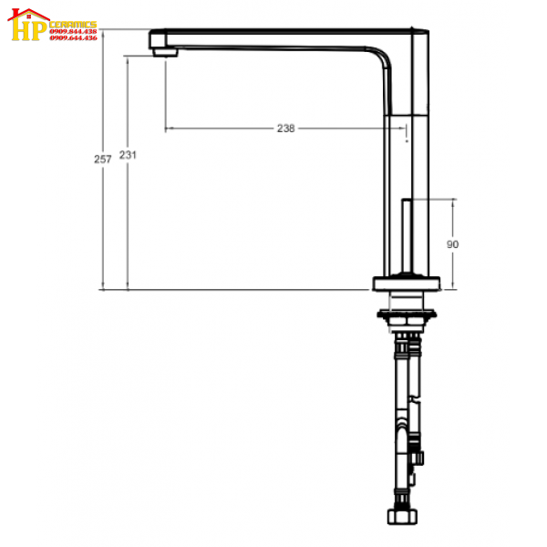 VÒI LAVABO NÓNG LẠNH AMERICAN STANDARD  A-1375 CHÍNH HÃNG