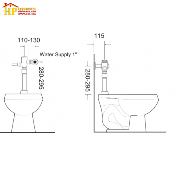 VAN GẠT BỒN CẦU AMERICAN STANDARD A-5901-13N CHÍNH HÃNG