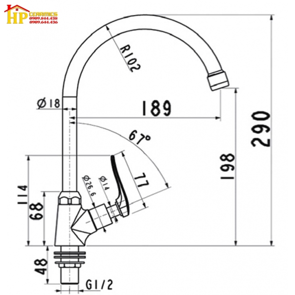 VÒI RỬA CHÉN LẠNH AMERICAN STANDARD A-7053J CHÍNH HÃNG