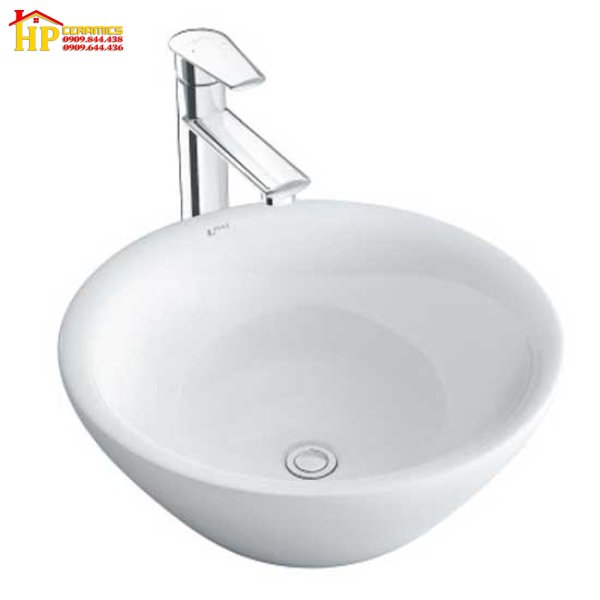 CHẬU RỬA MẶT ĐẶT BÀN INAX AL-445V CHÍNH HÃNG
