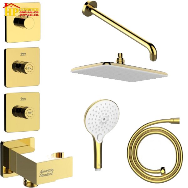 BỘ SEN TẮM ÂM TƯỜNG NÓNG LẠNH MẠ VÀNG AMERICAN STANDARD FFAS0930CS CHÍNH HÃNG