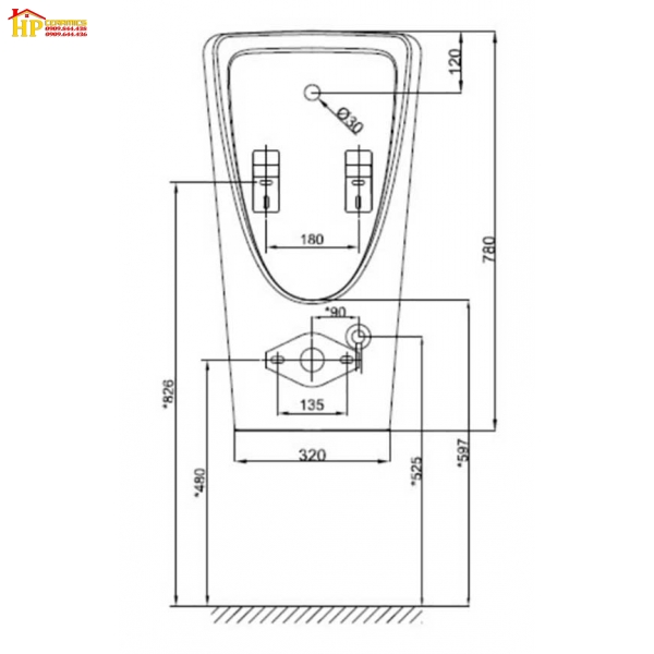 BỒN TIỂU ĐẶT SÀN  CẢM ỨNG AMERICAN STANDARD WP-6519.DC CHÍNH HÃNG