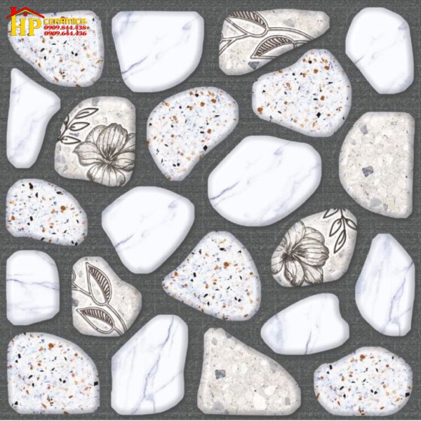 GẠCH LÁT NỀN TOLEL 30X30 SỎI TRẮNG ẨN BÔNG 3051 CAO CẤP GIÁ RẺ