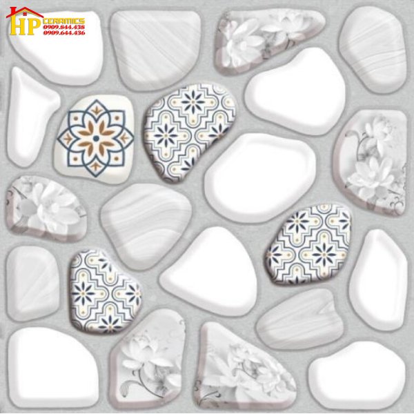 GẠCH LÁT NỀN TOLEL 30X30 SỎI TRẮNG XÁM ẨN BÔNG 3052 CAO CẤP GIÁ RẺ