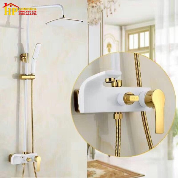 SEN TẮM ĐỨNG NÓNG LẠNH MẠ NIKEN TRẮNG CAO CẤP 