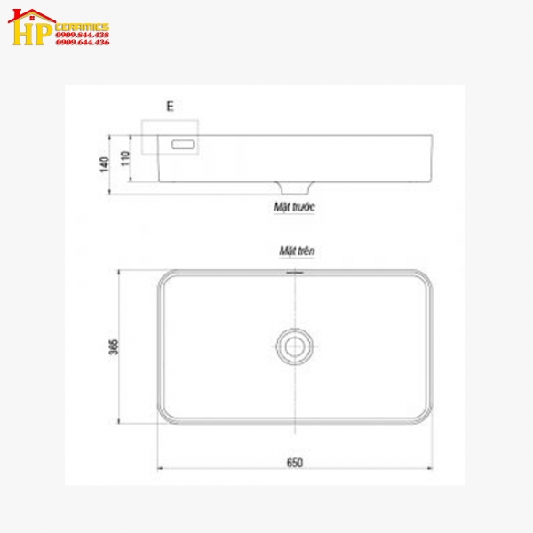 CHẬU LAVABO ĐẶT BÀN VIGLACERA CM01 CHÍNH HÃNG