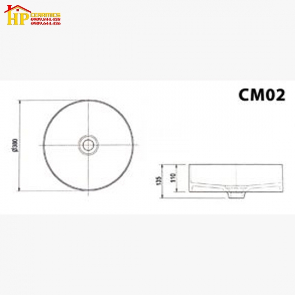 CHẬU LAVABO ĐẶT BÀN VIGLACERA  CM02  CHÍNH HÃNG