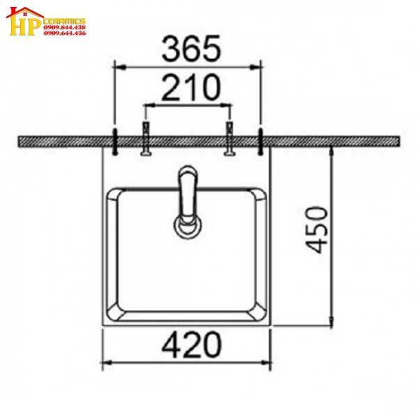 CHẬU LAVABO ĐẶT BÀN CAESAR LF5261 CHÍNH HÃNG