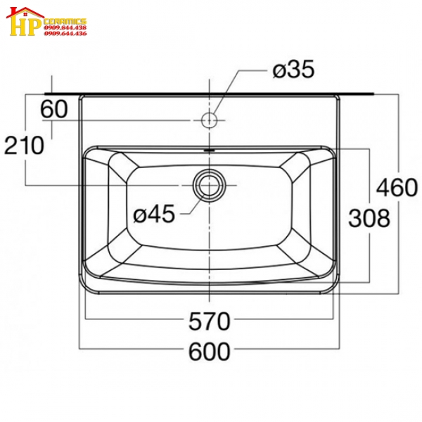 CHẬU LAVABO ĐẶT BÀN AMERICAN STANDARD 0507-WT CHÍNH HÃNG