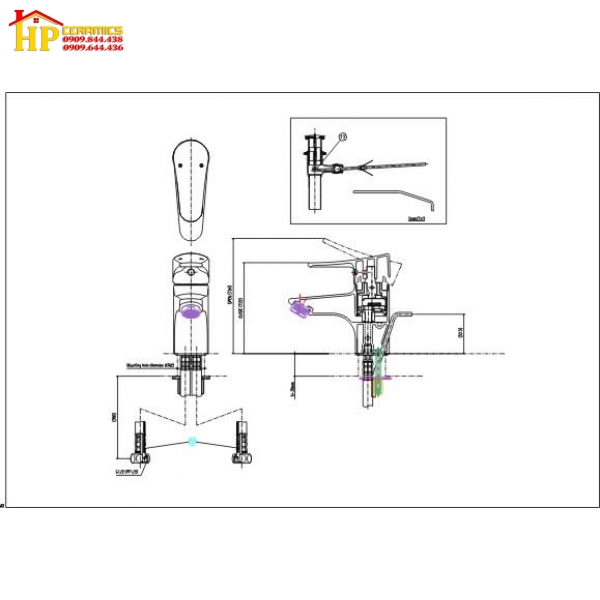 VÒI LAVABO NÓNG LẠNH INAX LFV-1002S CHÍNH HÃNG