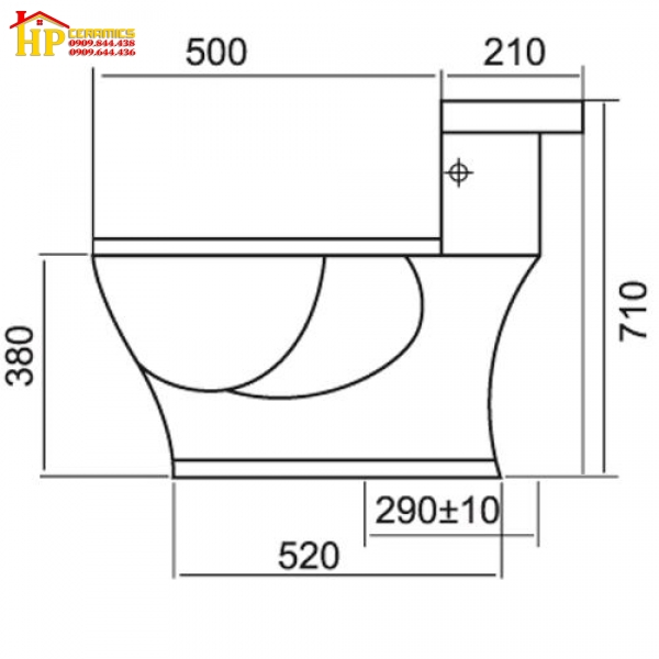 BÀN CẦU KHỐI VIGLACERA C109 CHÍNH HÃNG