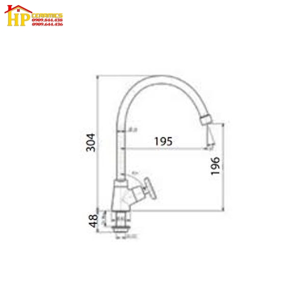 VÒI RỬA CHÉN LẠNH AMERICAN STANDARD WF-T706 CHÍNH HÃNG