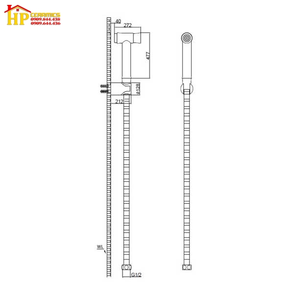 VÒI XỊT CẦU CAESAR BS310CW CHÍNH HÃNG