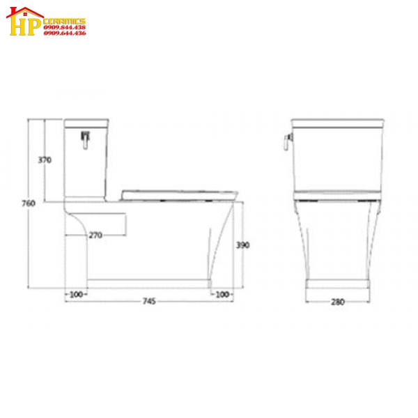 BÀN CẦU KHỐI AMERICAN STANDARD  WP-2025 CHÍNH HÃNG