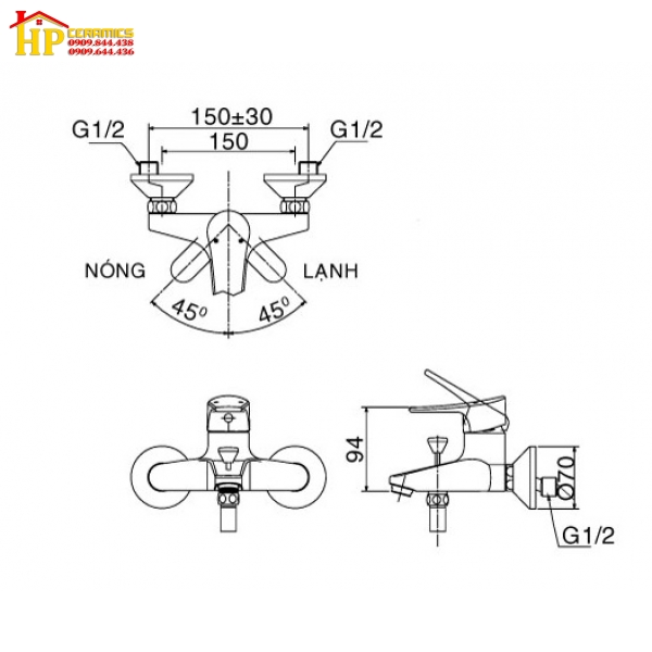 SEN TẮM NÓNG LẠNH INAX BFV-1003S CHÍNH HÃNG