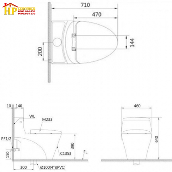 BÀN CẦU KHỐI NẮP CƠ CAESAR C1353+TAF060 CHÍNH HÃNG